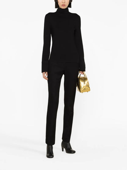 Roll-Neck Silk-Blend Top