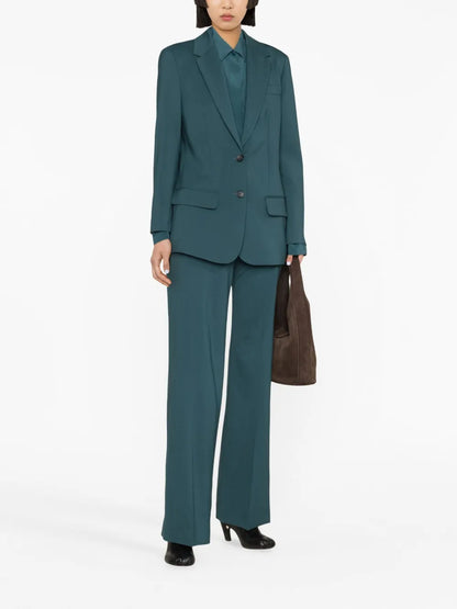 Wool Straight-Leg Trousers
