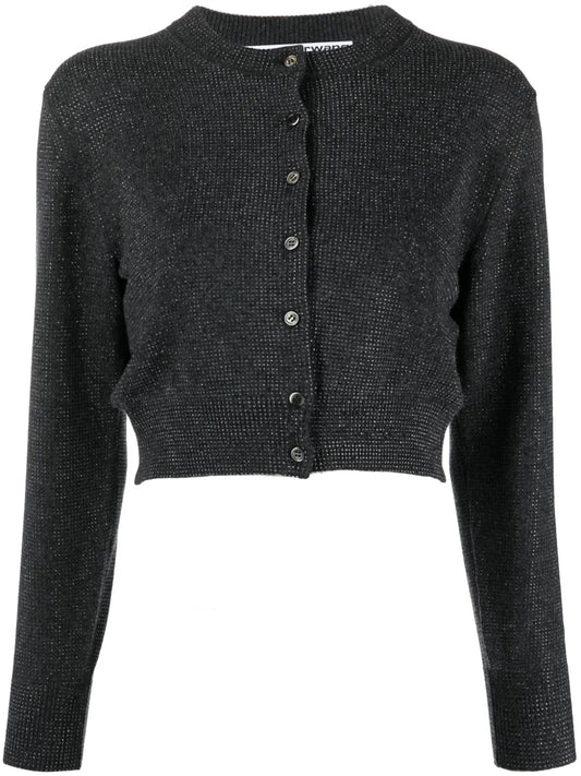 High-Shine Cropped Cardigan