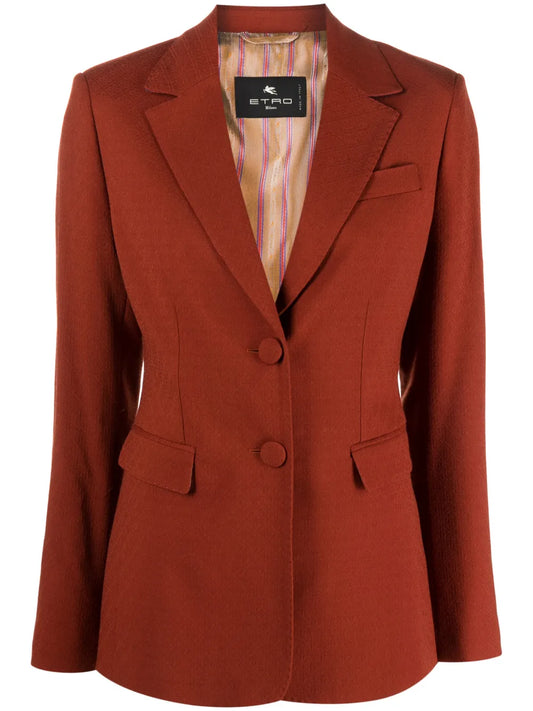 Virgin Wool-Blend Jacquard Blazer