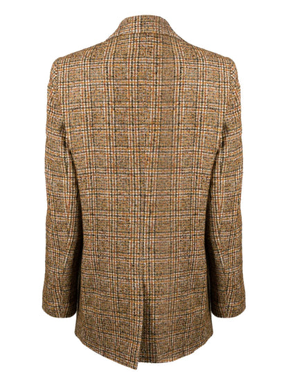 Como Checkered Double-Breasted Blazer