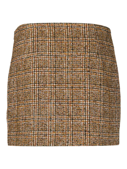 Seine Checkered Miniskirt