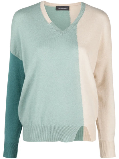 Colour-Block Cashmere Jumper
