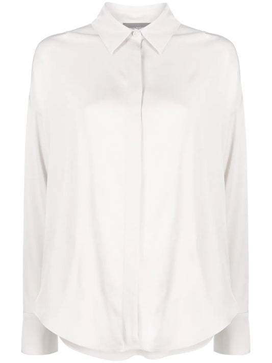 Concealed-Front Fastening Shirt