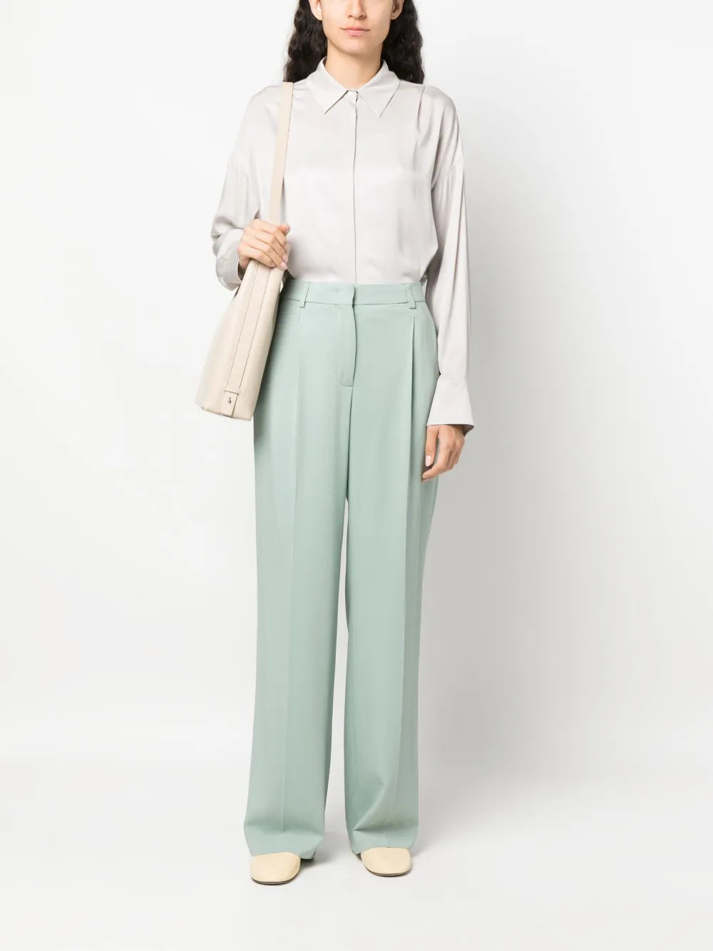 Concealed-Front Fastening Shirt