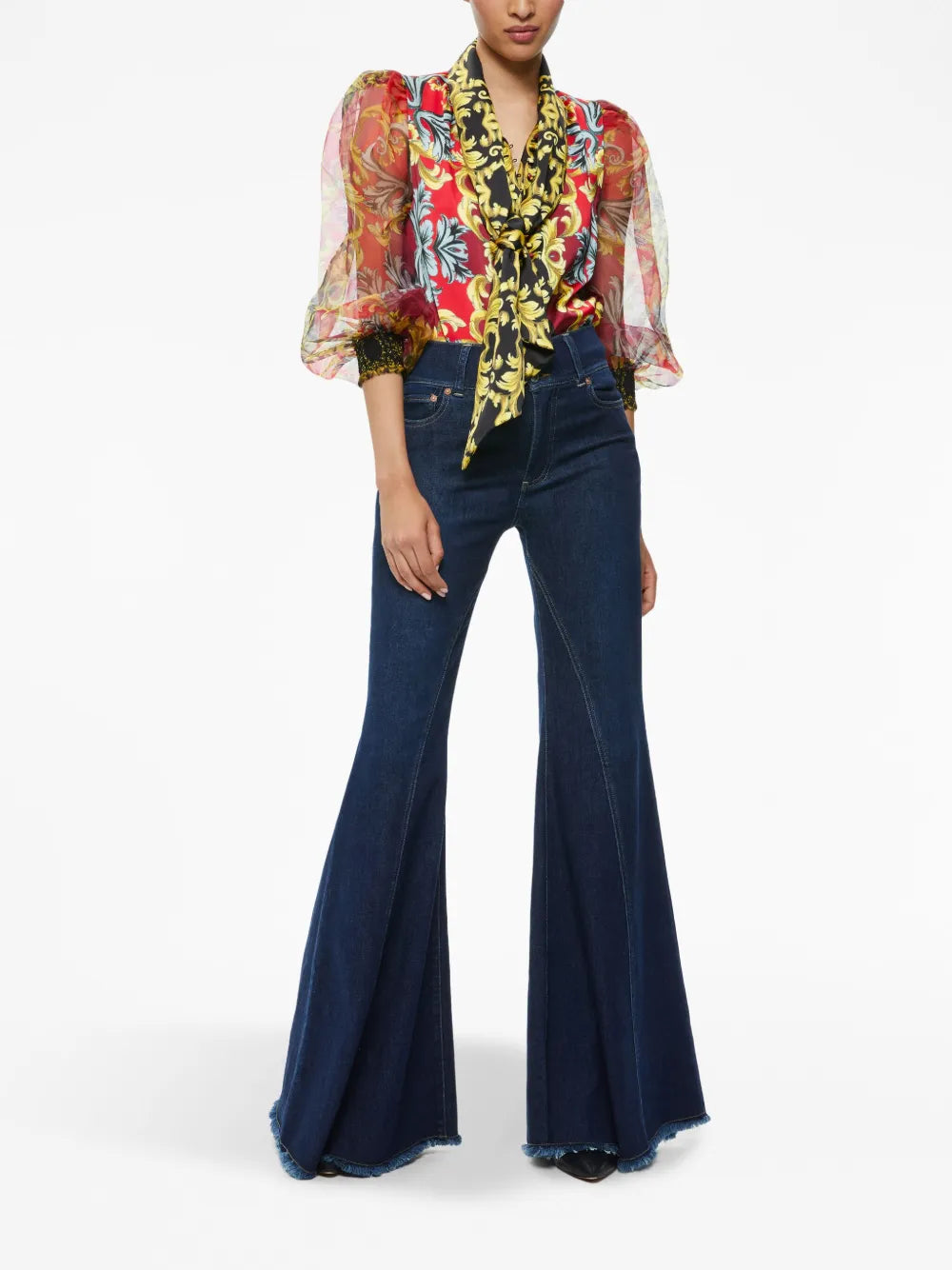 Beautiful High-Rise Bell-Bottom Jeans