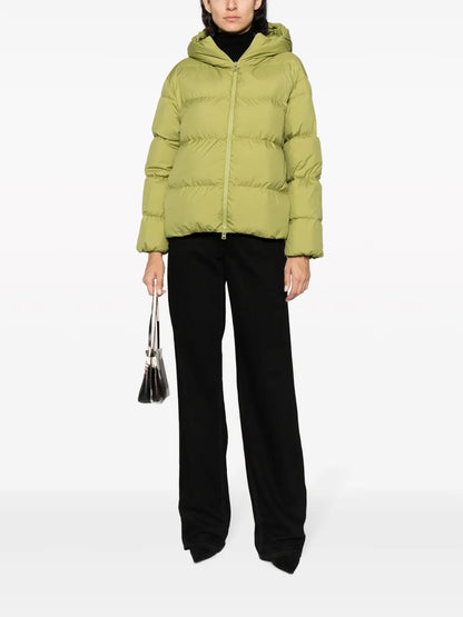 Zip-Up Hooded Down Jacket