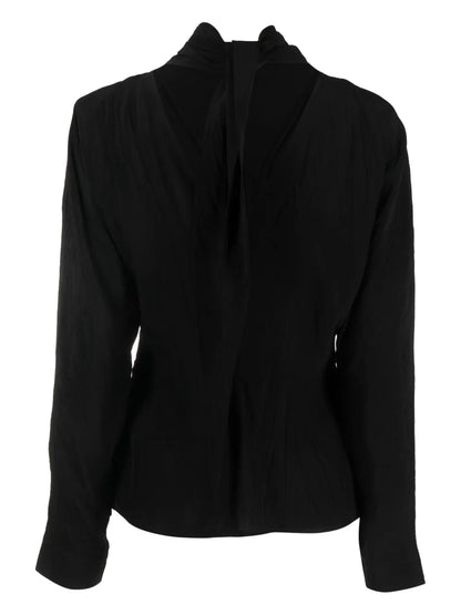 Pussy-Bow Collar Blouse
