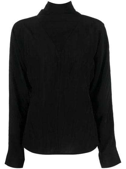 Pussy-Bow Collar Blouse
