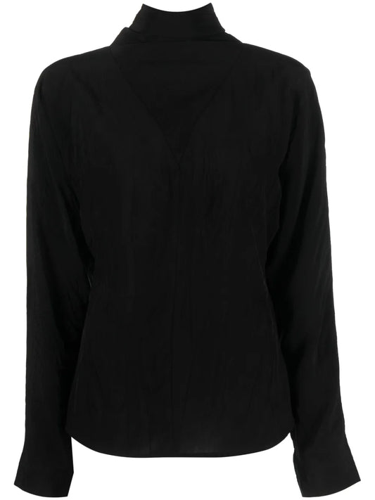 Pussy-Bow Collar Blouse