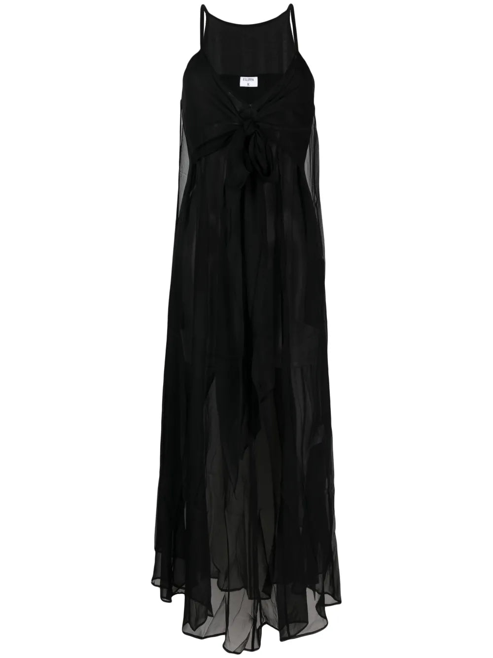 Semi-Sheer Silk Slip Dress