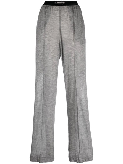 Logo-Waistband Cashmere Track Pants