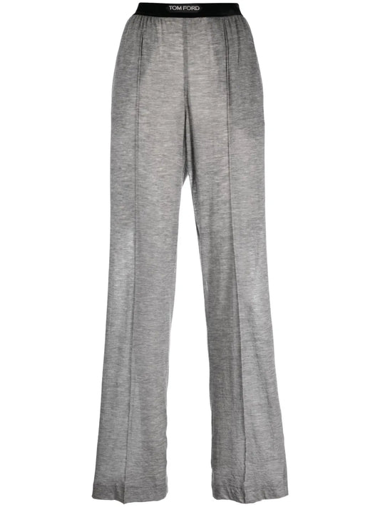 Logo-Waistband Cashmere Track Pants