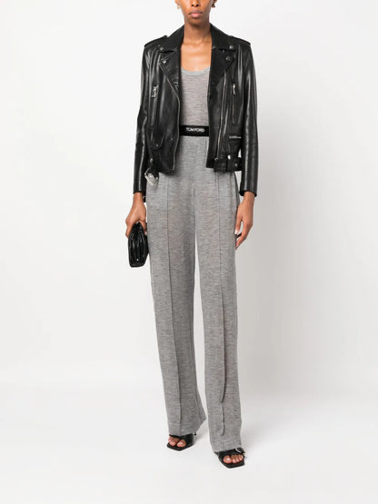 Logo-Waistband Cashmere Track Pants