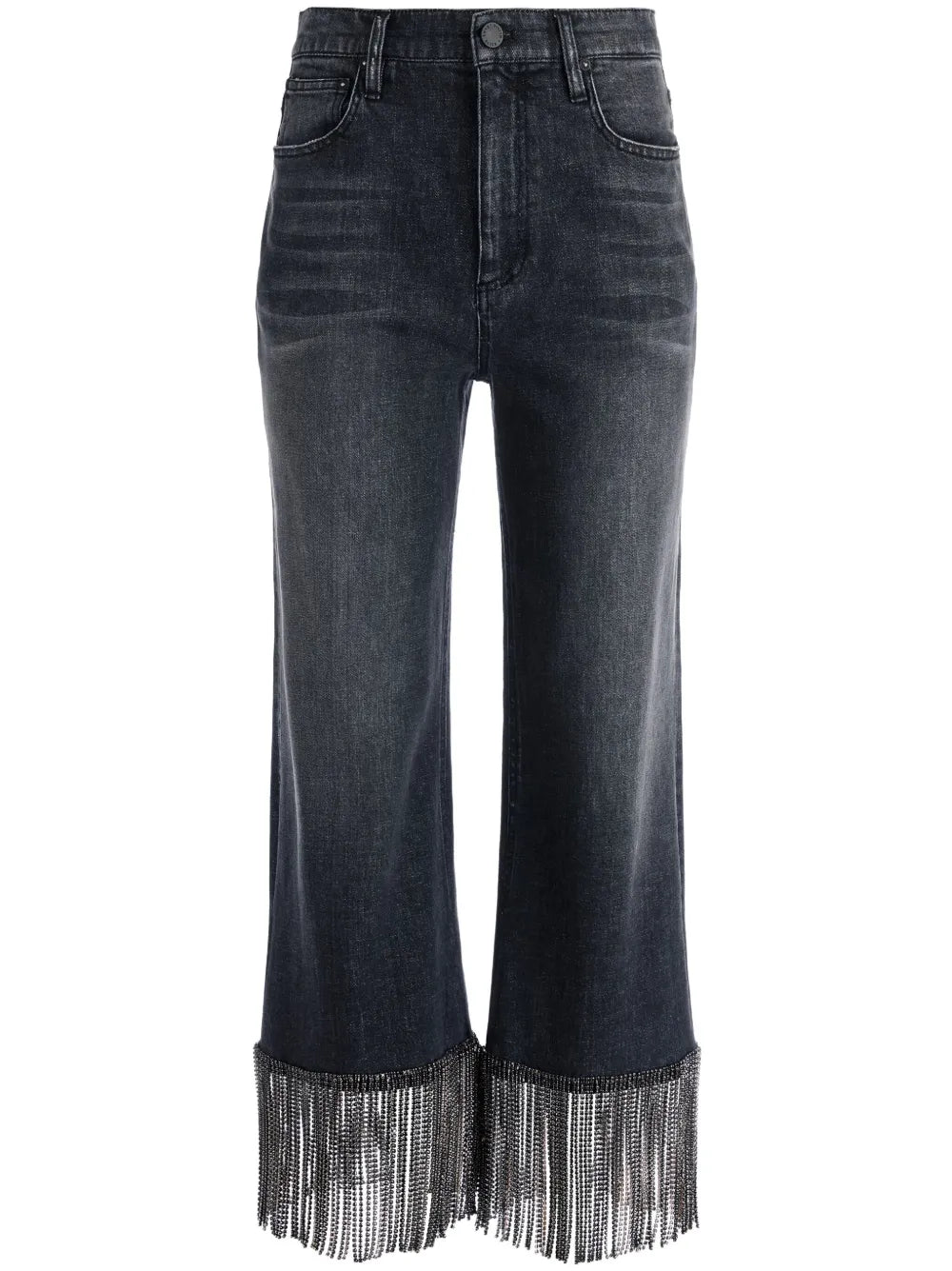 Amazing Crystal-Fringe Boyfriend Jeans