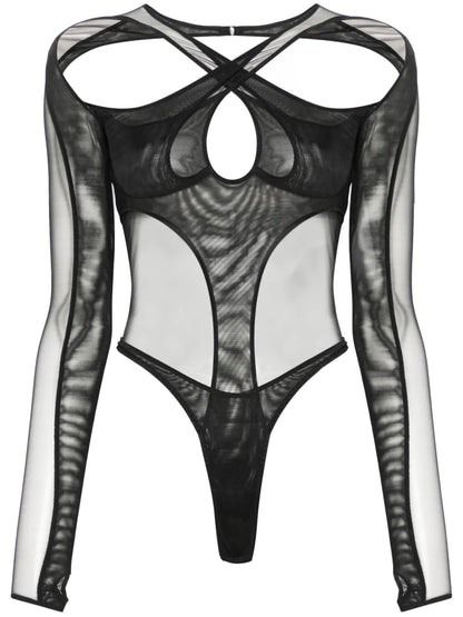 Layered Cut-Out Bodysuit