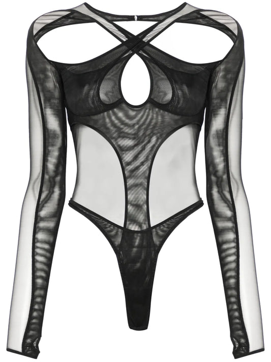 Layered Cut-Out Bodysuit