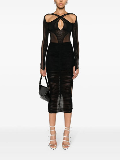 Layered Cut-Out Bodysuit