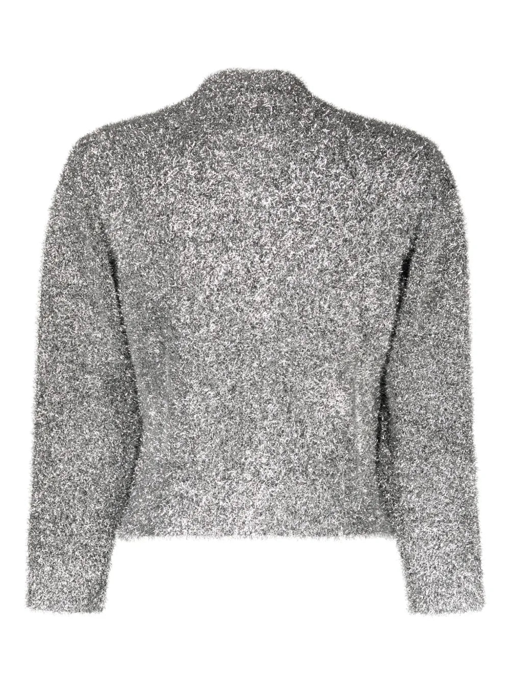 Lurex-Detail V-Neck Cardigan