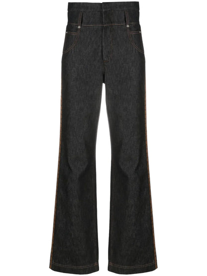 High-Rise Straight-Leg Jeans
