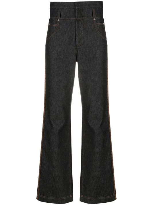 High-Rise Straight-Leg Jeans