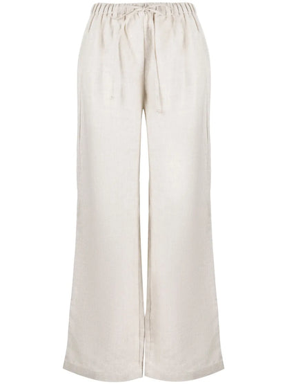 Olina Straight-Leg Linen Trousers