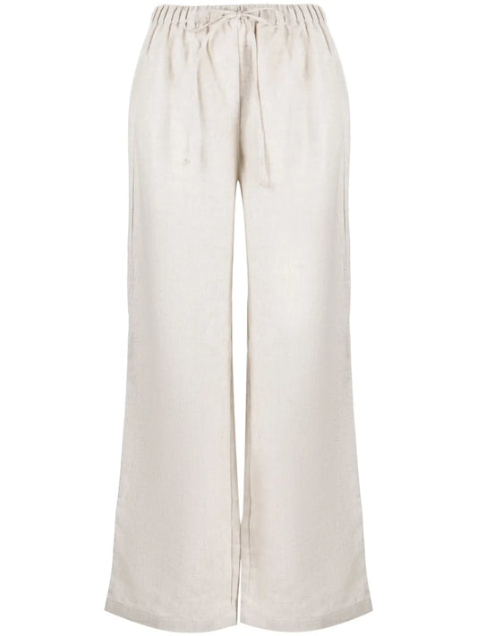 Olina Straight-Leg Linen Trousers