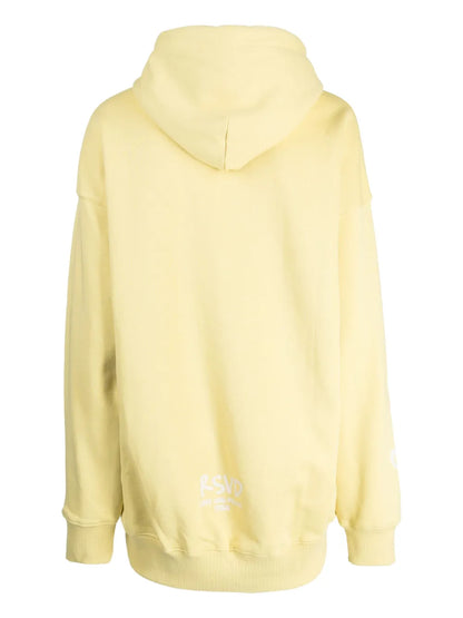 Motif-Embroidered Cotton Blend Hoodie