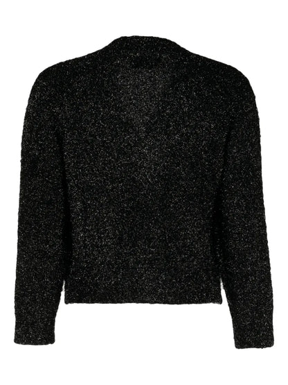Lurex-Detail V-Neck Cardigan