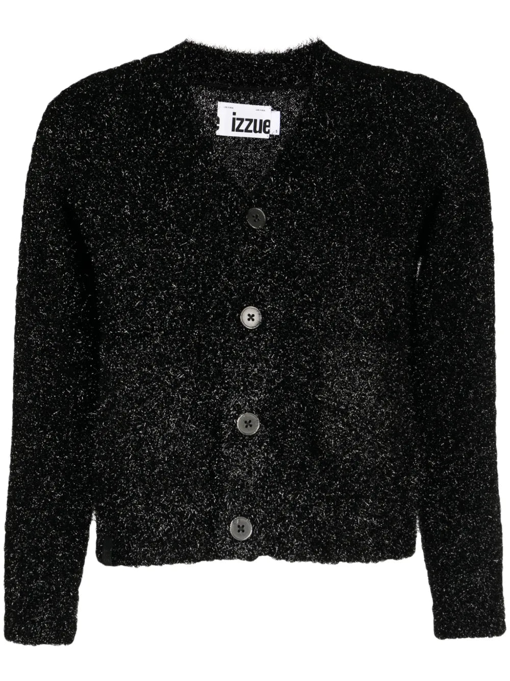 Lurex-Detail V-Neck Cardigan