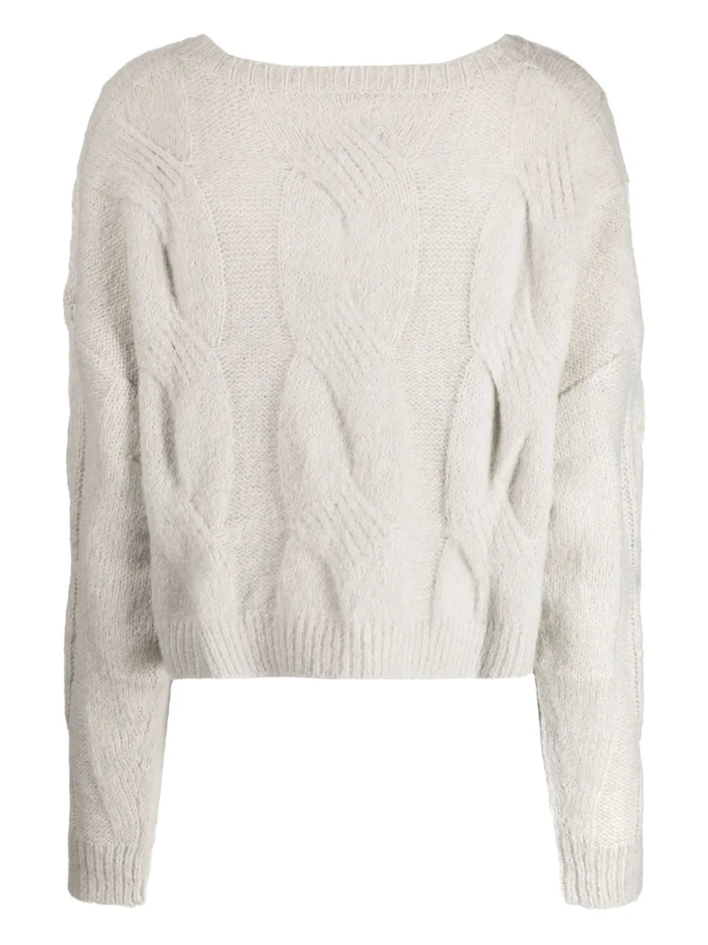 V-Neck Cable-Knit Jumper