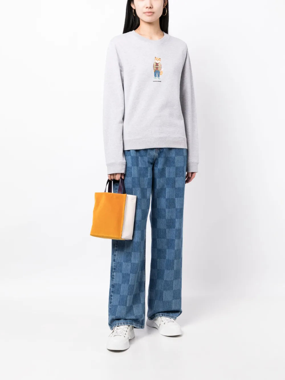 Fox-Print Cotton Sweatshirt