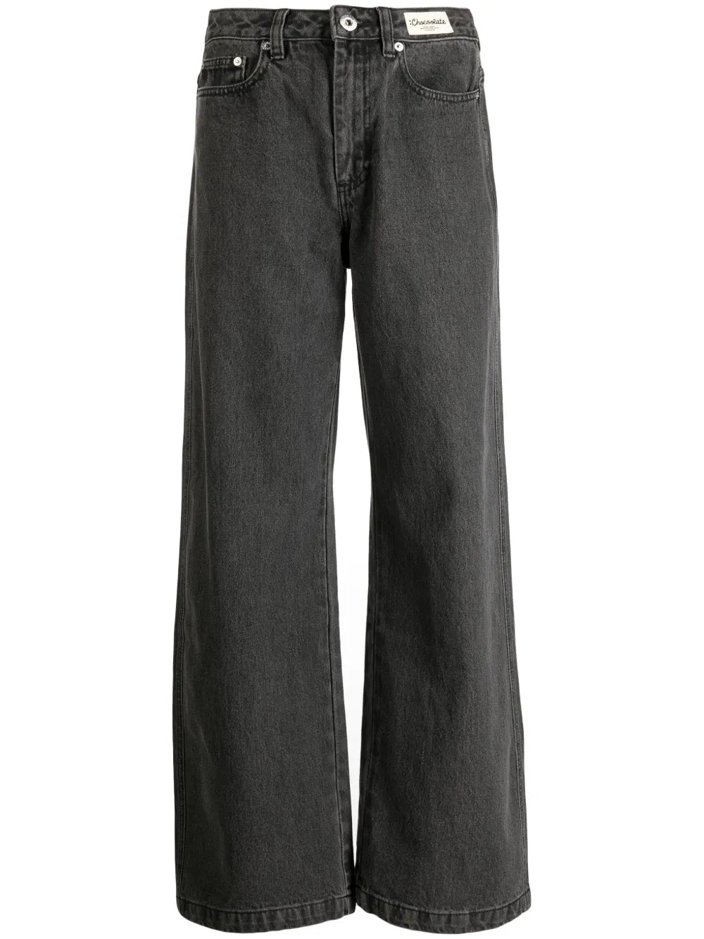 Logo-Patch Mid-Rise Wide-Leg Jeans