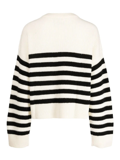 Logo-Patch Striped Jumper