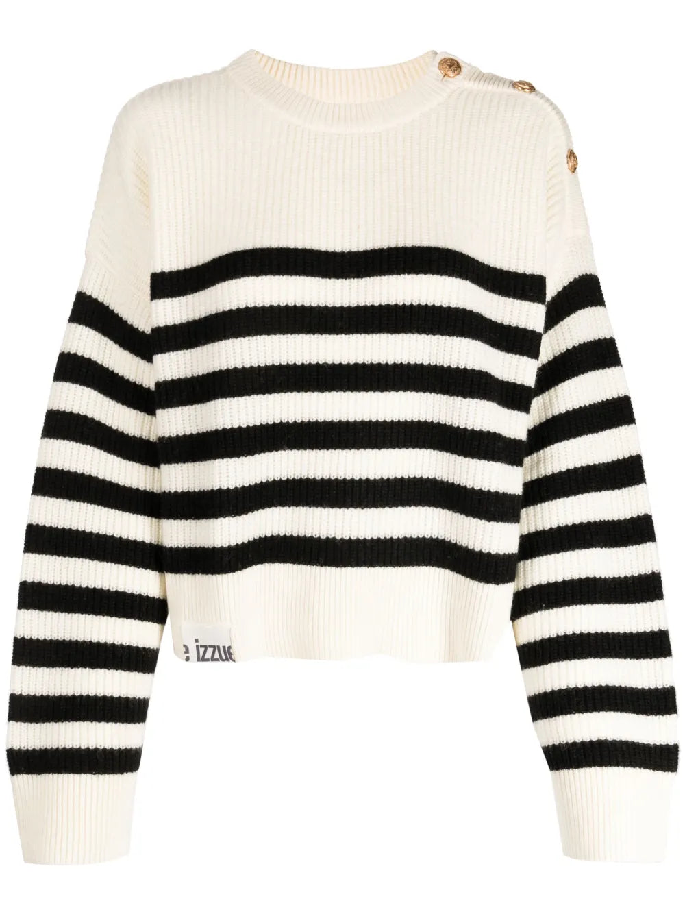 Logo-Patch Striped Jumper