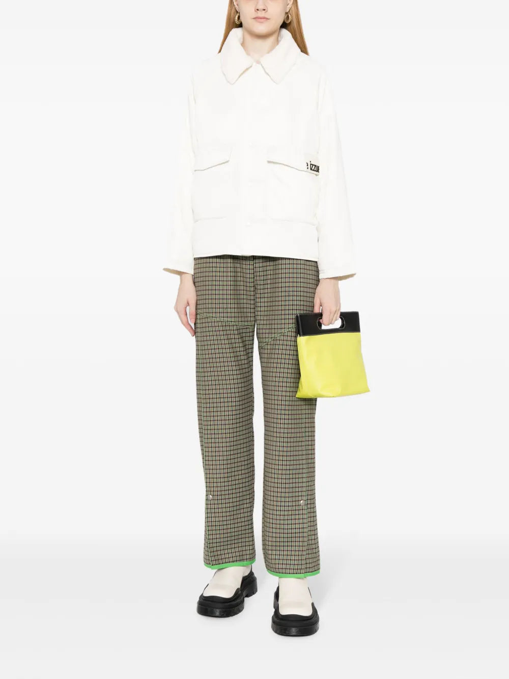Logo-Patch Press-Stud Shirt Jacket