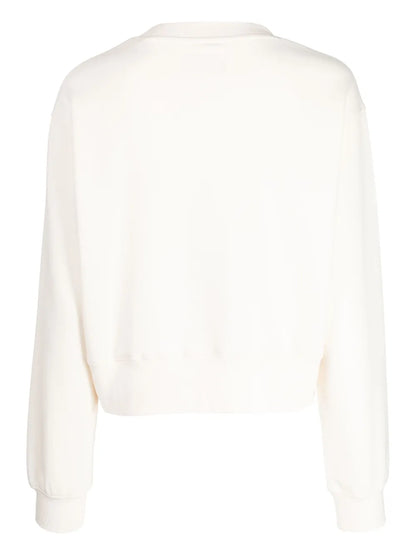Rhinestone-Embellished Crew-Neck Sweatshirt