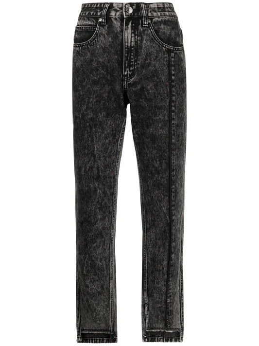 High-Rise Straight-Leg Jeans
