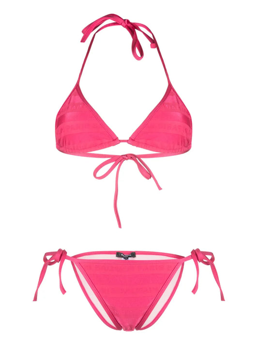 Logo-Print Triangle-Cup Bikini