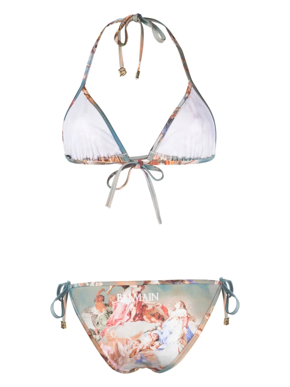 Graphic-Print Triangle-Cup Bikini