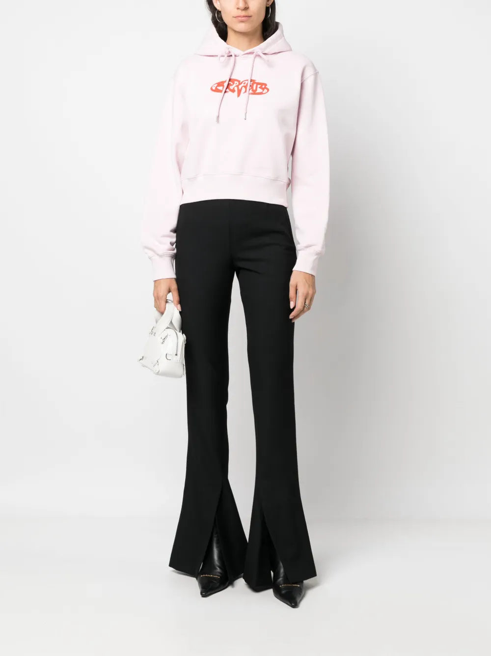 Cropped Cotton Hoodie