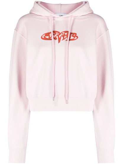 Cropped Cotton Hoodie