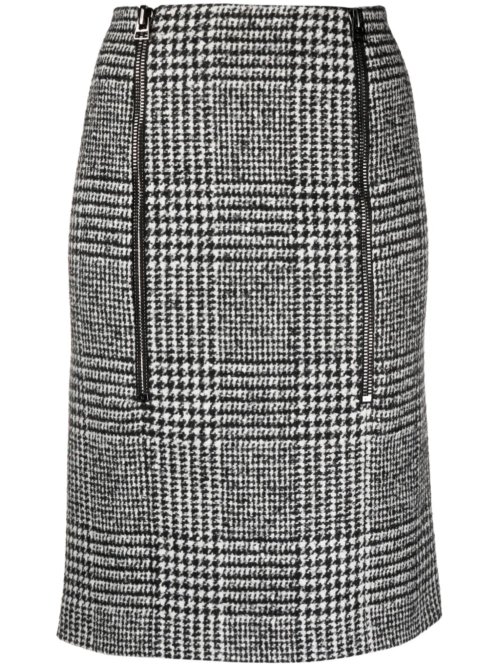 Prince Of Wales Pattern Zip-Up Skirt