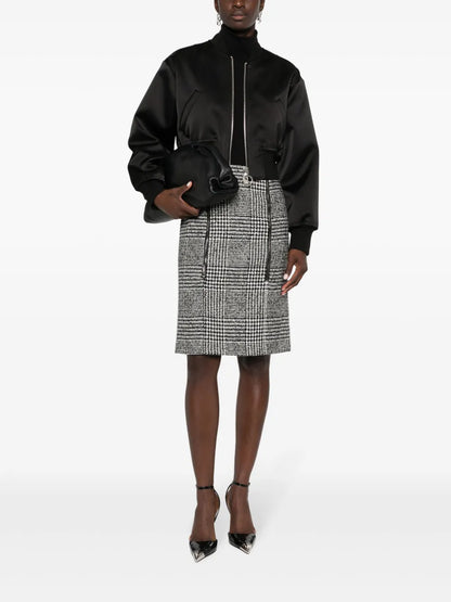 Prince Of Wales Pattern Zip-Up Skirt