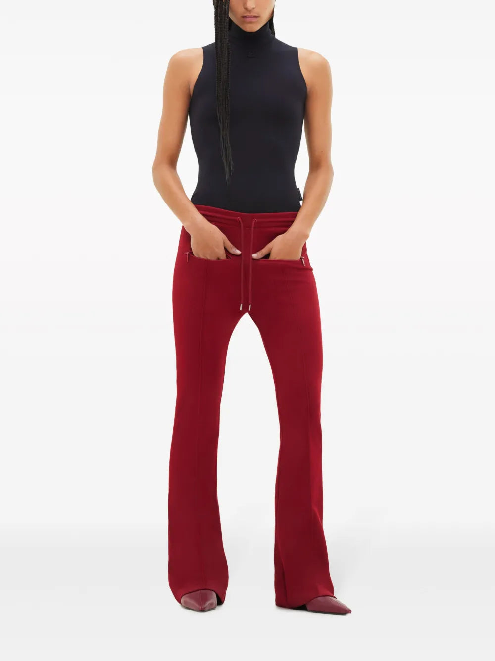 Techno Jersey High-Neck Bodysuit