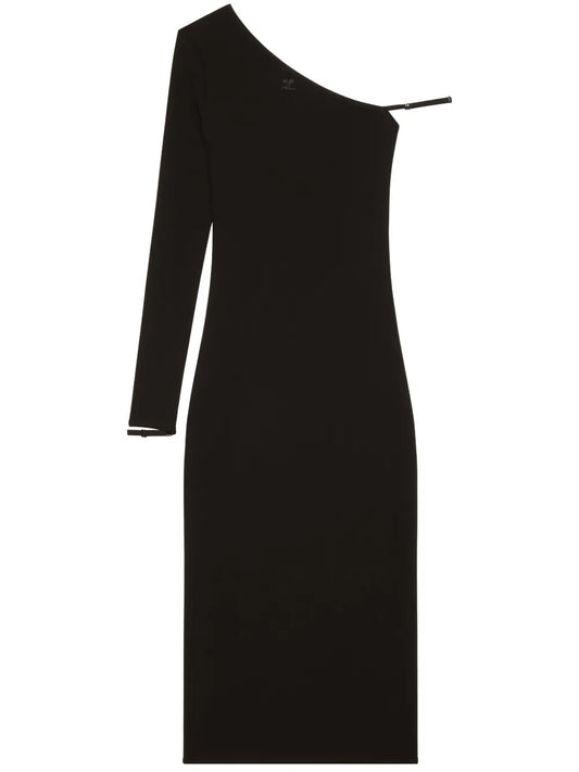 One-Sleeve Midi Dress
