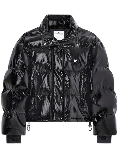 Vynil Logo-Print Puffer Jacket