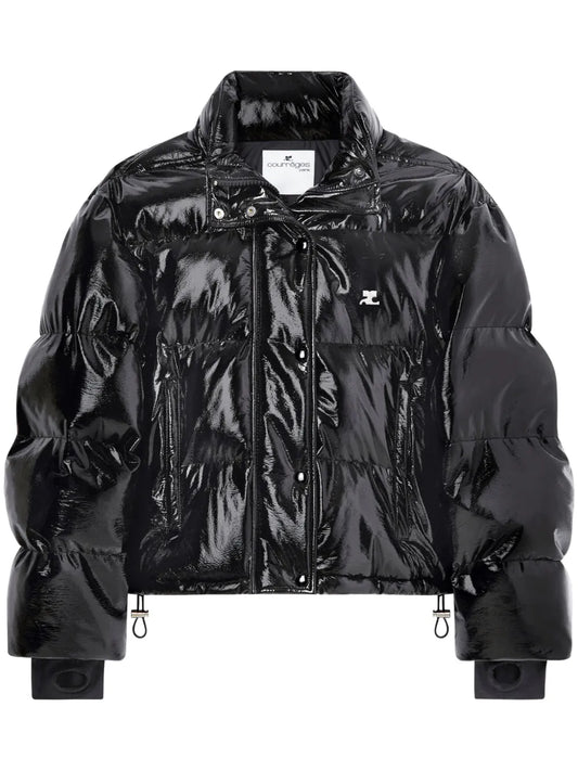 Vynil Logo-Print Puffer Jacket