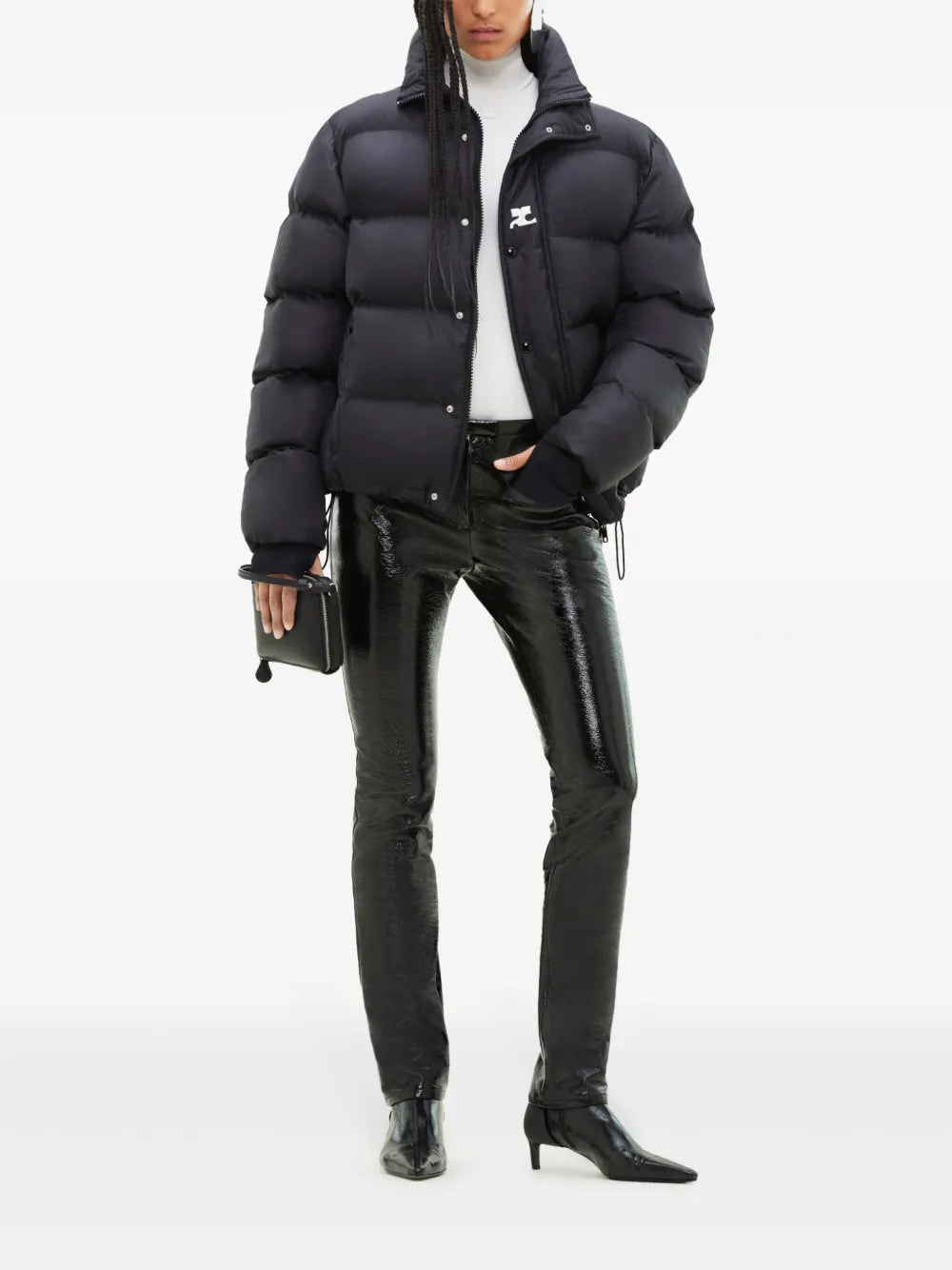 Logo-Print High-Neck Puffer Jacket