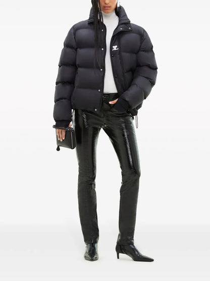 Logo-Print High-Neck Puffer Jacket